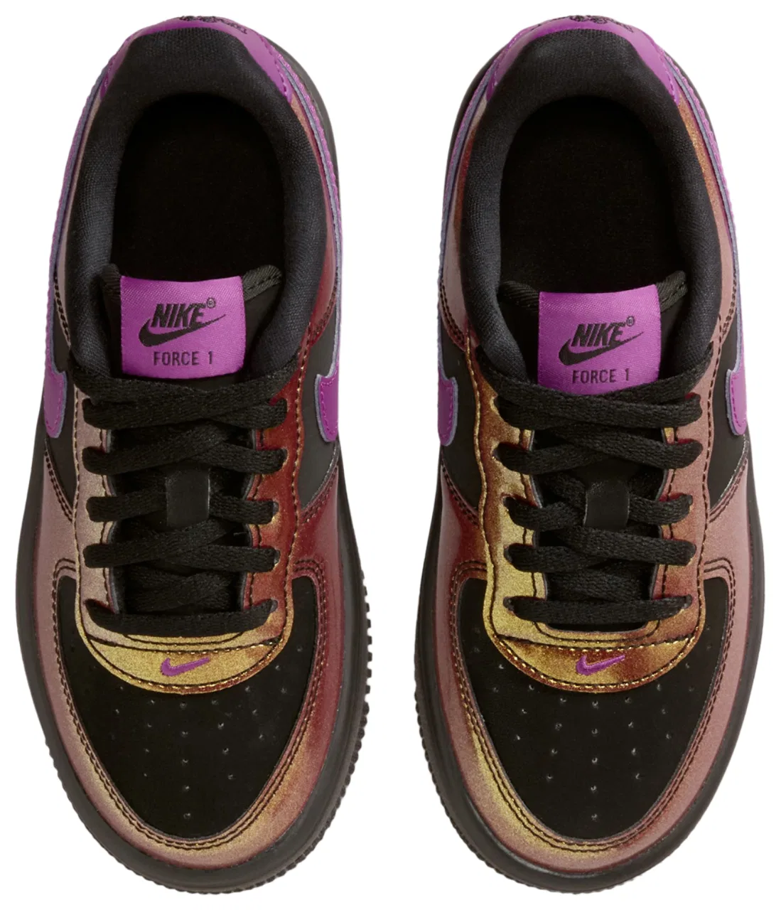 Кроссовки для мальчиков Air Force 1 Low LV8 4 Lace Nike, цвет Black/Bold Berry — фото 4