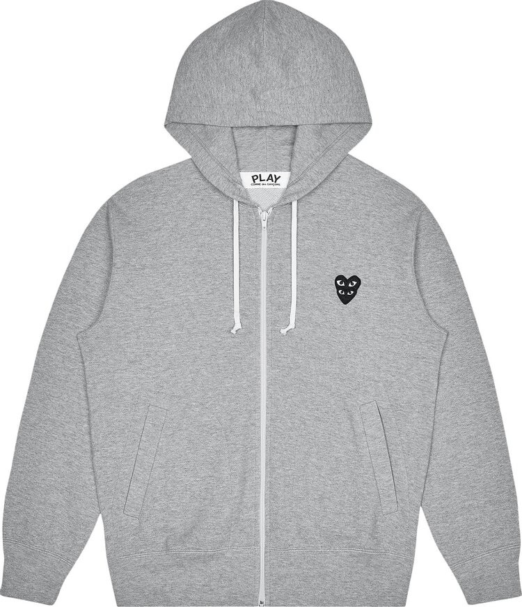 

Толстовка Comme des Garçons PLAY Stacked Heart Hooded Sweatshirt 'Grey', серый