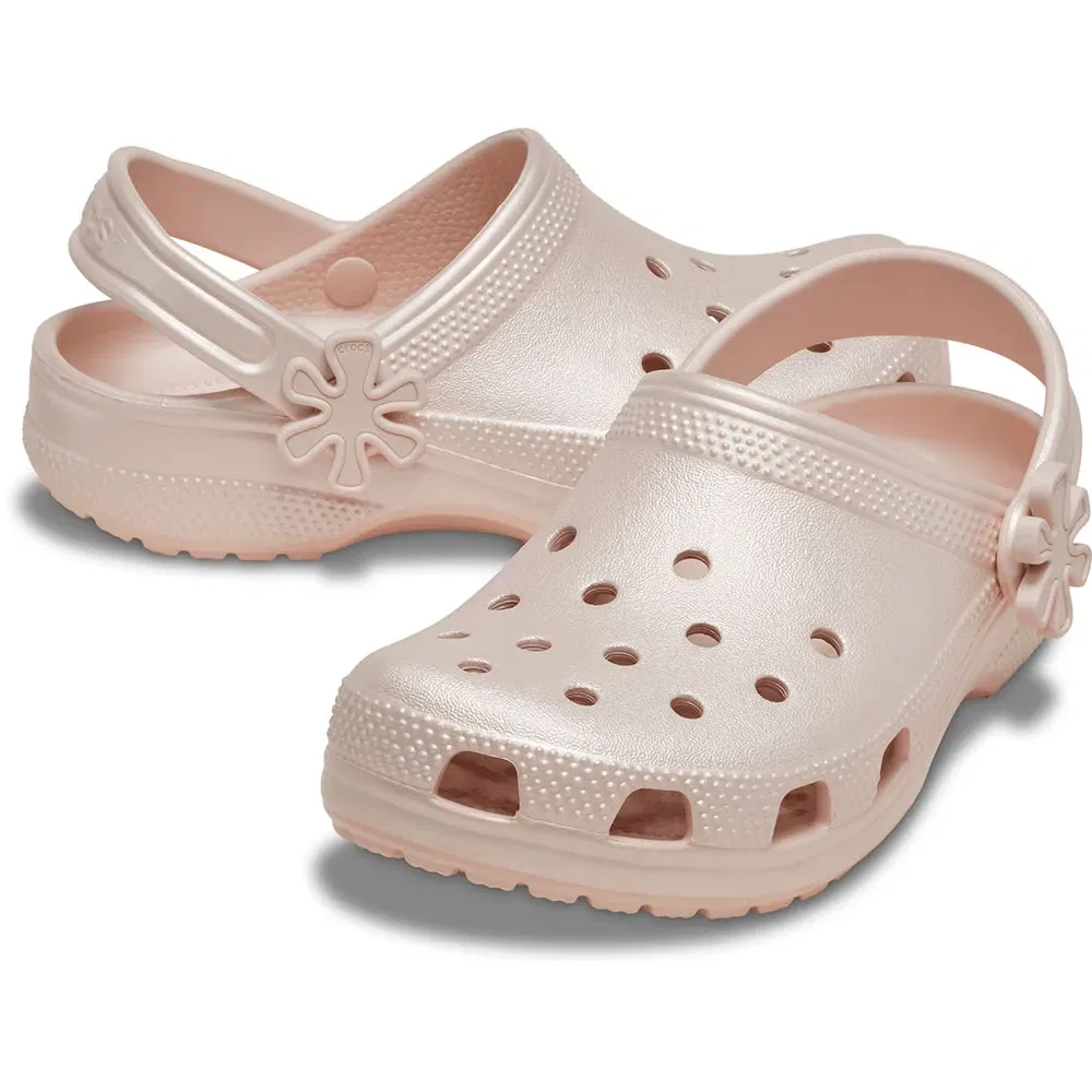 Сабо Pearl Shine Crocs, бежевый — фото 3