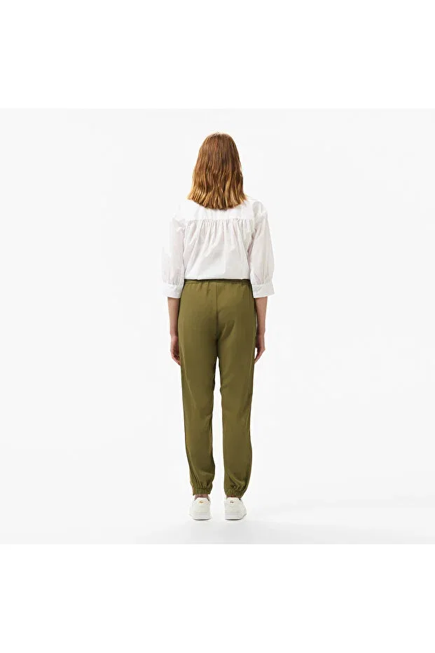 Джоггеры Lacoste Bmy-Khaki, свободного кроя, зеленые — фото 3