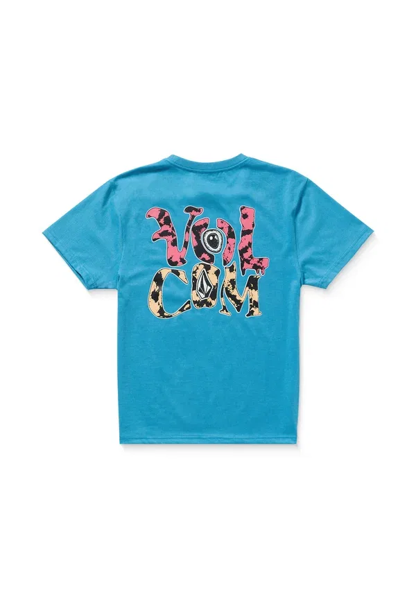 Футболка с принтом Tee eye warp Volcom Turq, синий/бирюзовый — фото 2