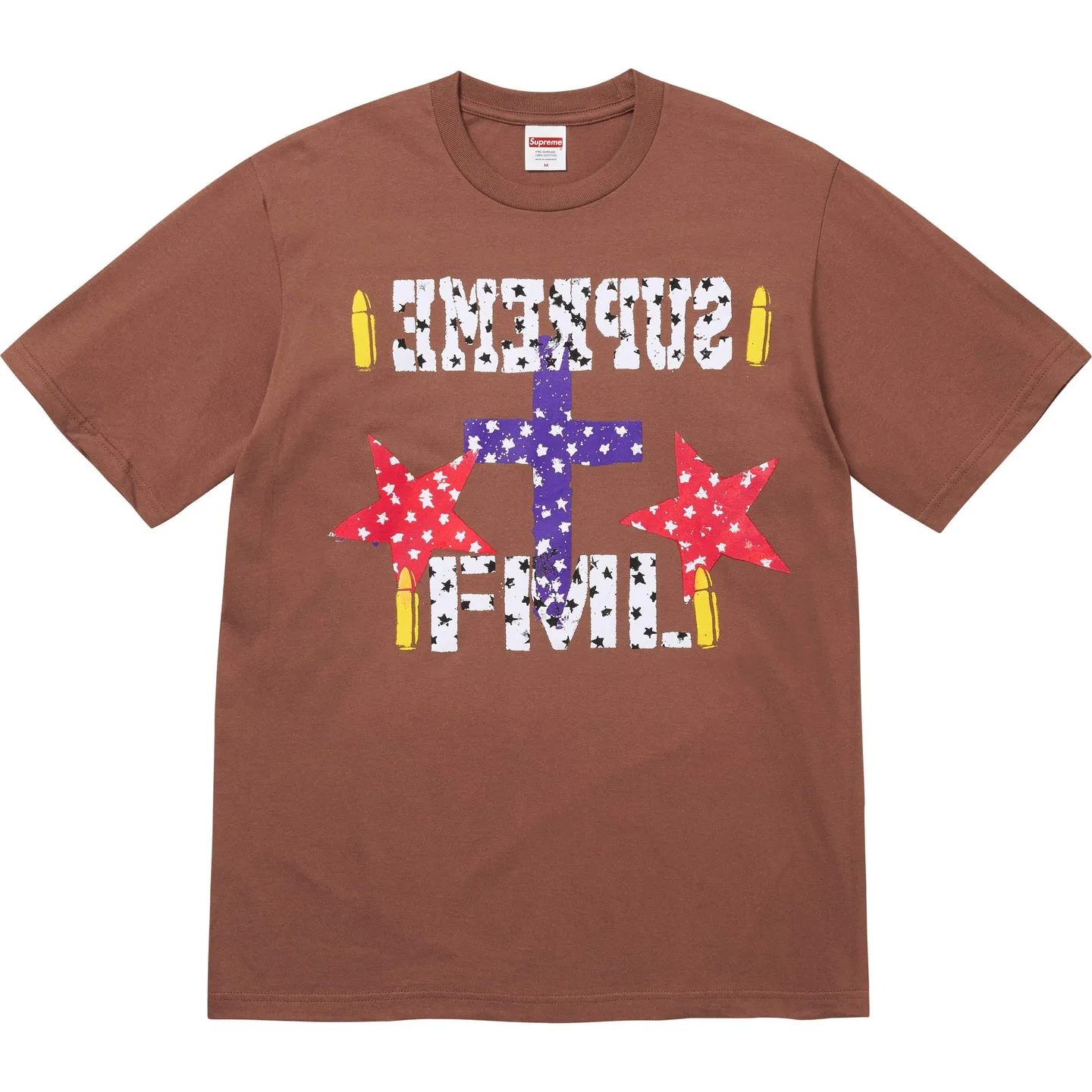 Унисекс футболка Supreme SS26 T Shirts Unisex Crew Neck, Brown/Brown