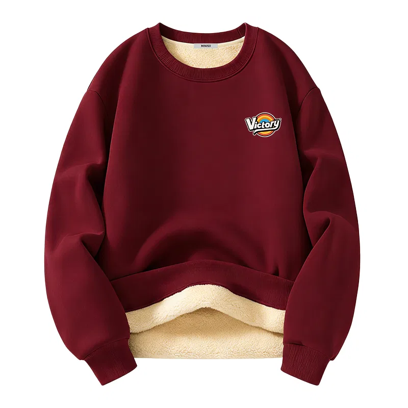 Детский свитшот Хлопковый MINISO, Burgundy (Mb Fiery Honor Chest Logo)