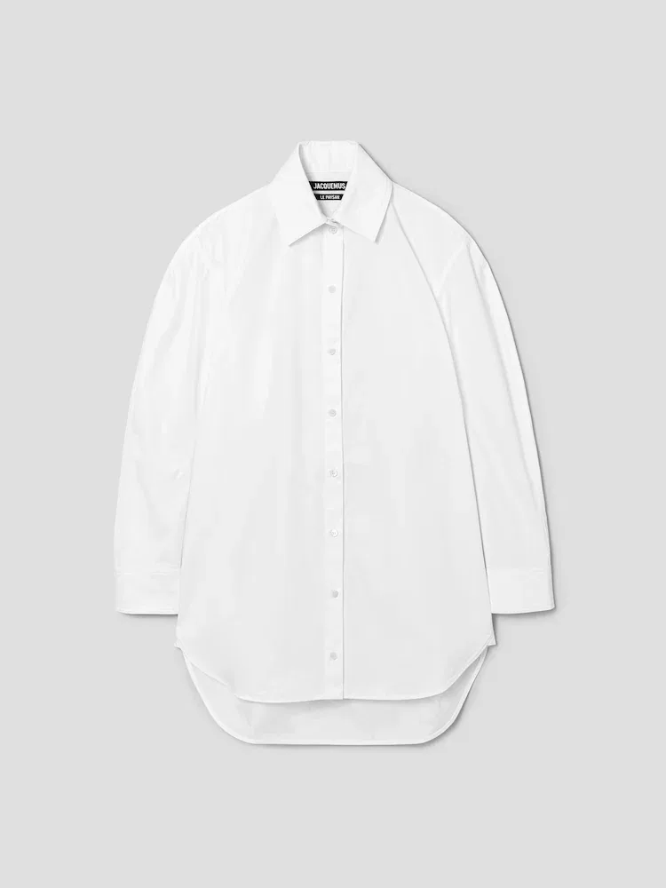 Платье-рубашка оверсайз Ovalo JACQUEMUS, White