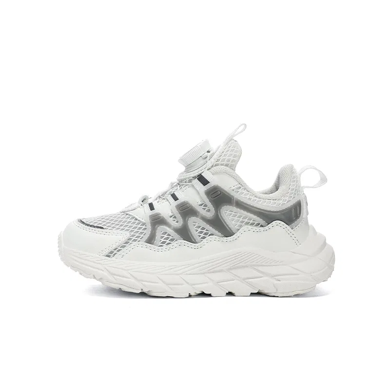 Детские кроссовки с защитой от истирания Jeep Fabric Abrasion Resistant Lightweight Cushioning Breathable Low top Running Shoes, Jeep, White-Unlined Mesh