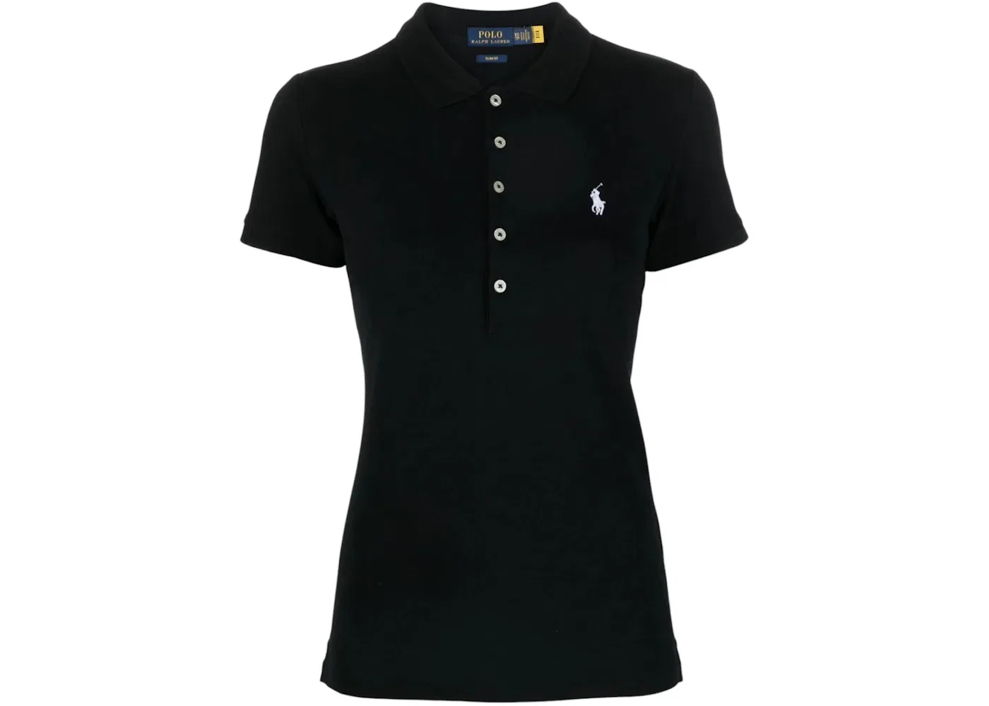 Женское поло-рубашка с коротким рукавом Julie Slim Polo Ralph Lauren, Black/White