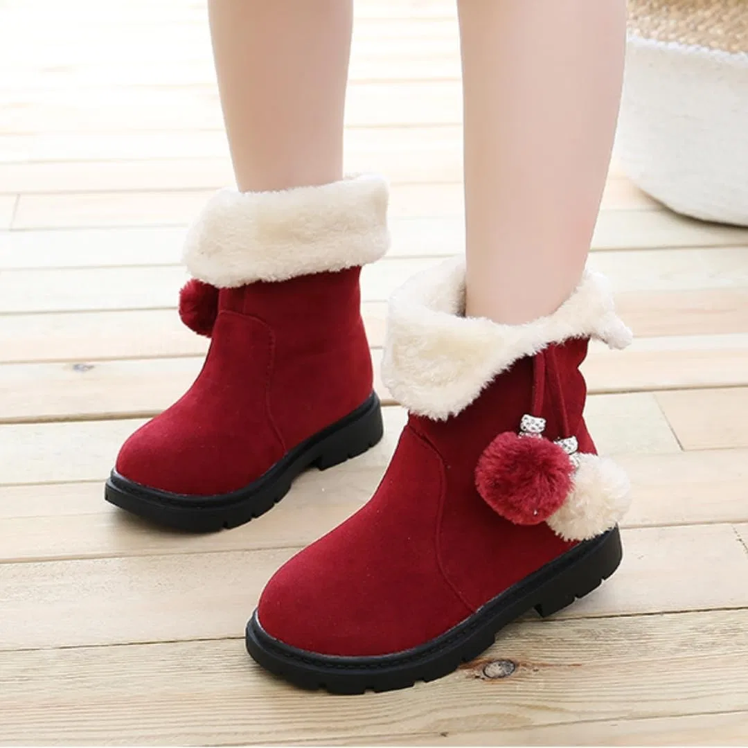 Детские зимние сапоги для девочек с мехом Princess Mid Calf Booties Canyoule, Red — фото 2