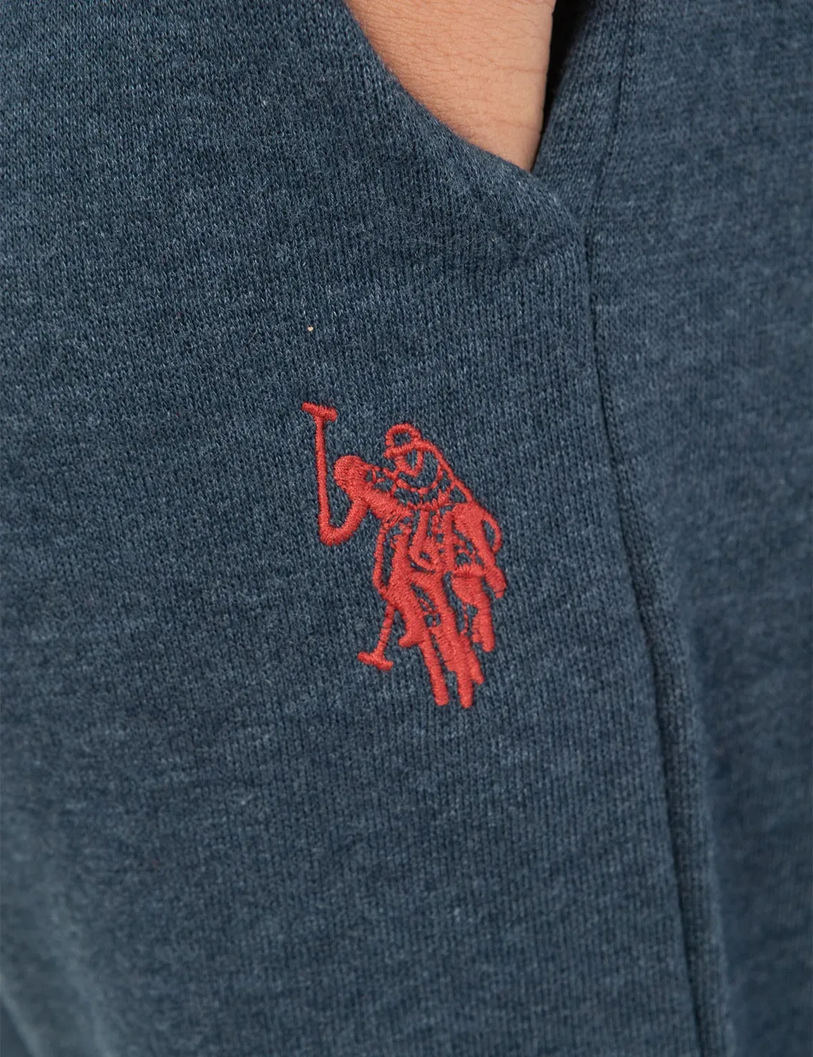 Детские флисовые спортивные штаны U.S. Polo Assn, Peacoat Heather — фото 2