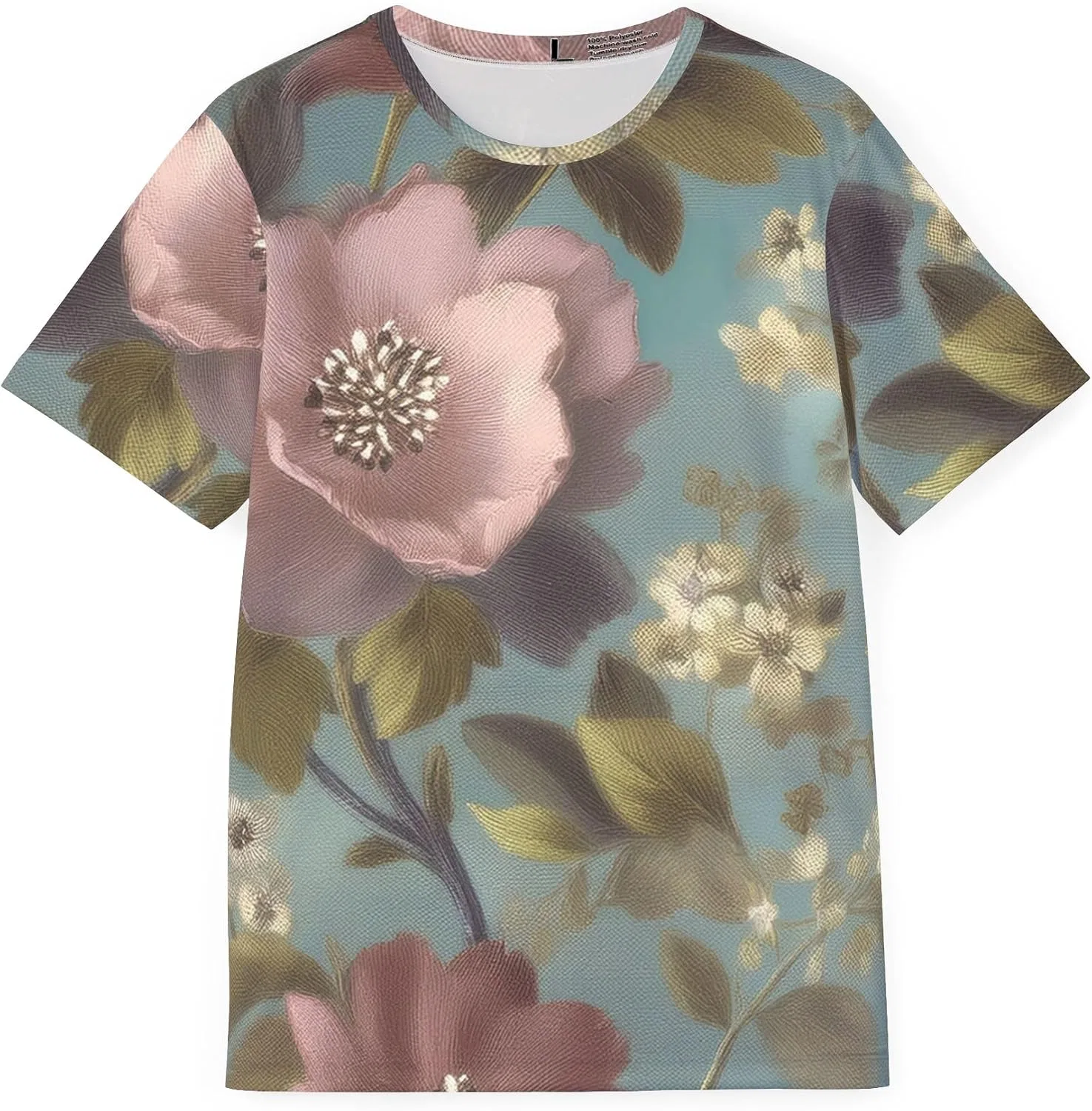 Унисекс спортивная футболка с цветочным принтом Multicolor — фото 2