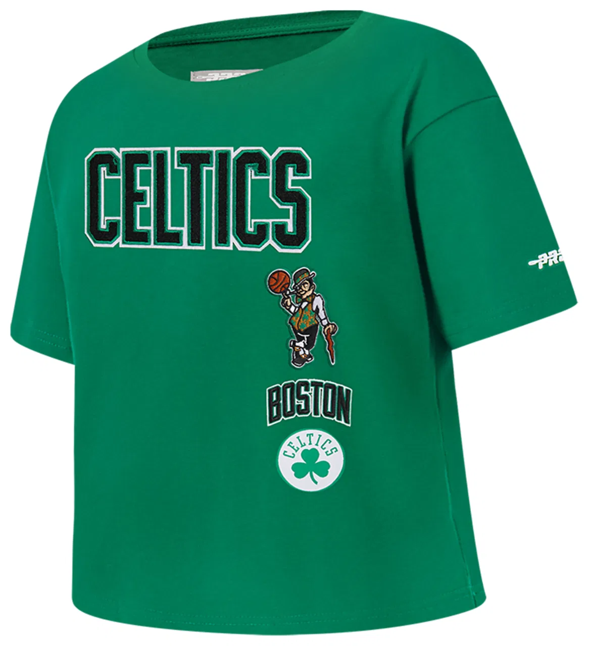 Футболка для девочек Retro Classic Boxy Tee Boston Celtics Pro Standard, цвет Kelly Green — фото 3
