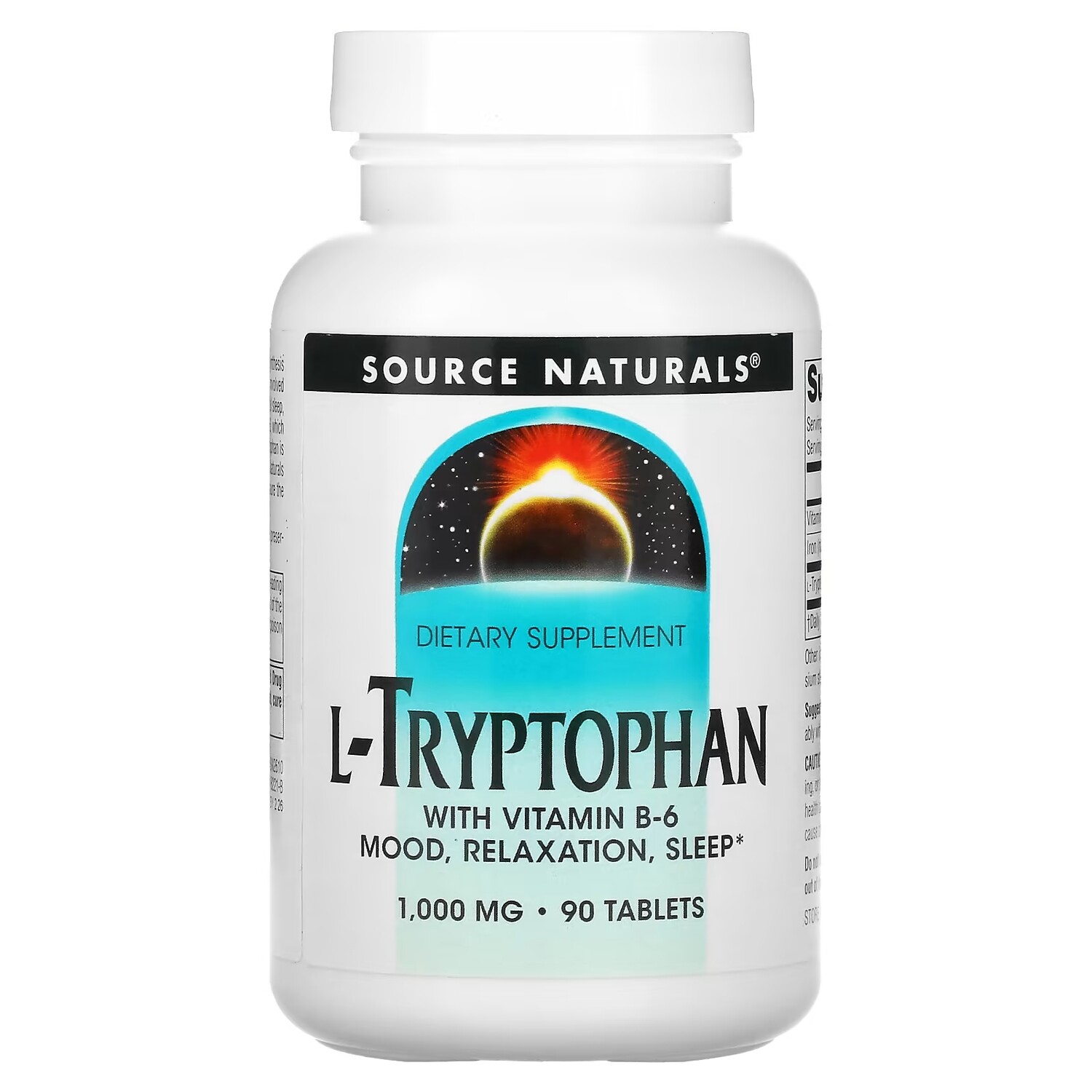 

Source Naturals L-триптофан 1000 мг, 90 таблеток