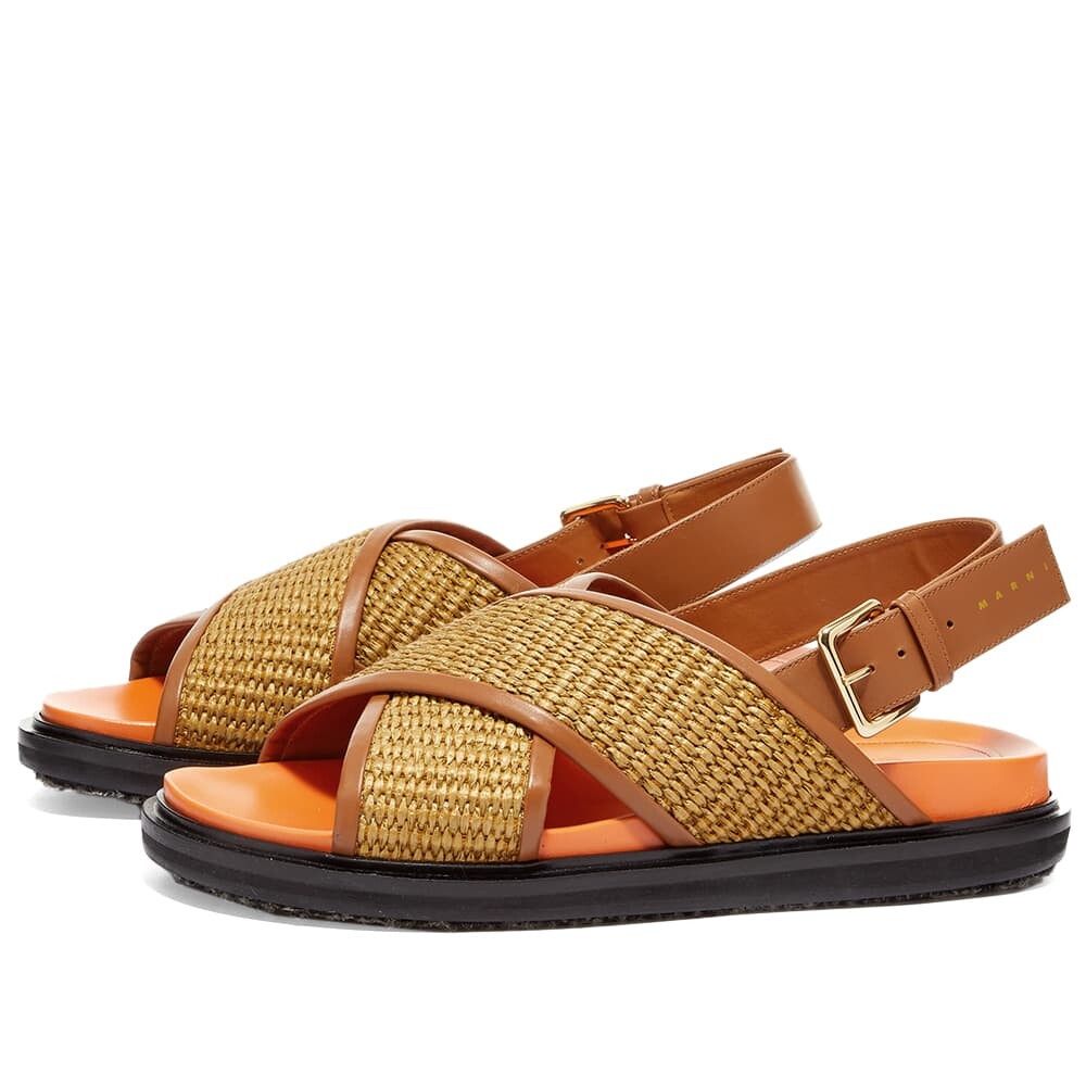 

Сандалии Marni Fussbett Rafia Sandal