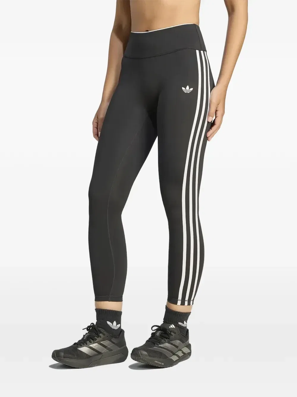 Брюки с боковыми полосками и логотипом adidas, черный