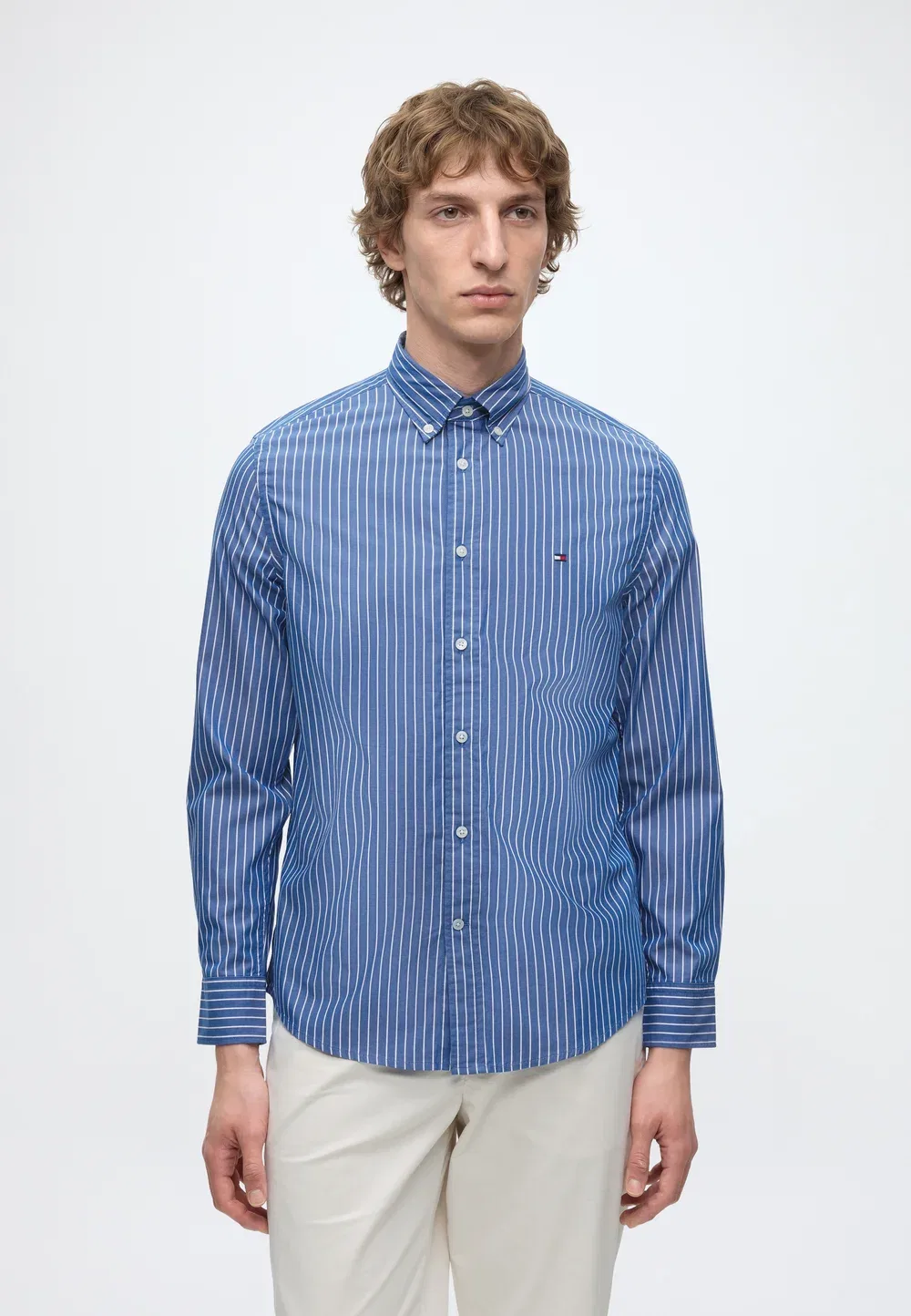 Рубашка Flex hairline poplin rf - рубашка Tommy Hilfiger, Ancient Blue