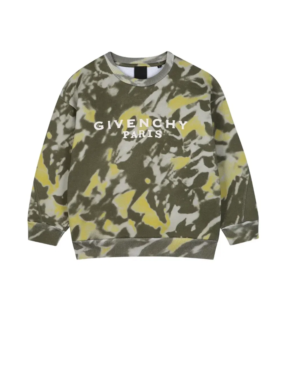 Толстовка с принтом тай-дай и логотипом Givenchy Kids, зеленый