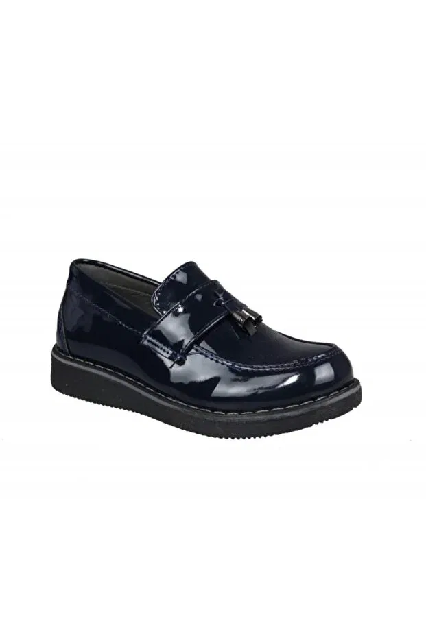 Детские туфли для девочек с принтом Bücür Ortopedi, Navy Blue — фото 2