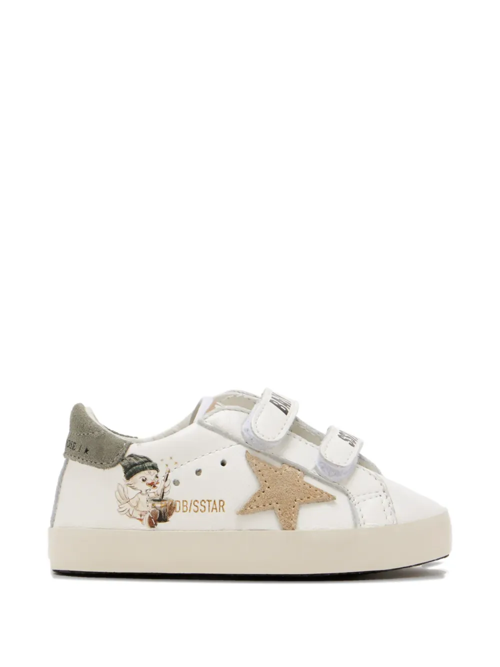Кроссовки с ремешками и аппликацией в виде звезды Golden Goose Kids, белый