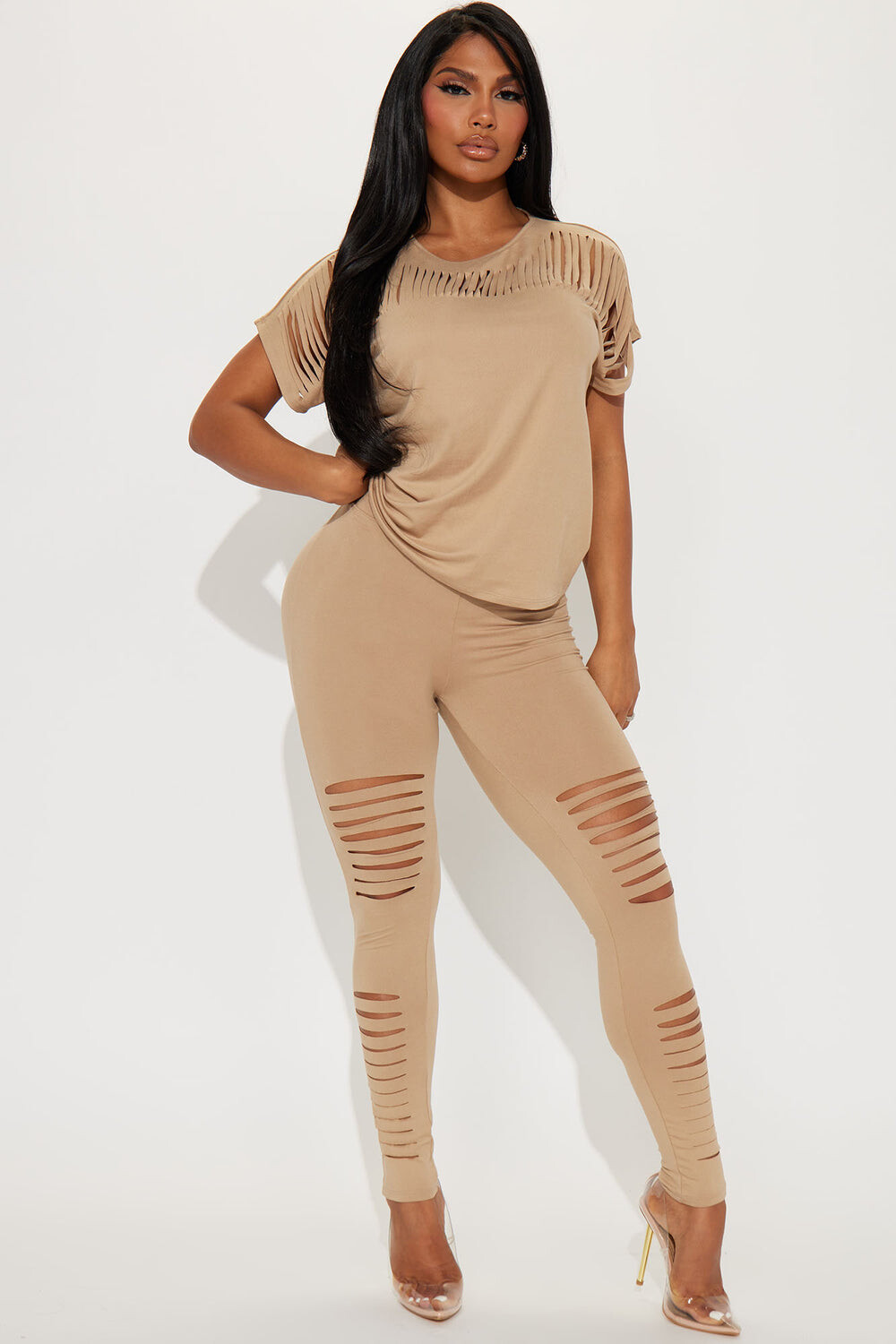 

Леггинсы Fashion Nova ST2869FN, серо-коричневый