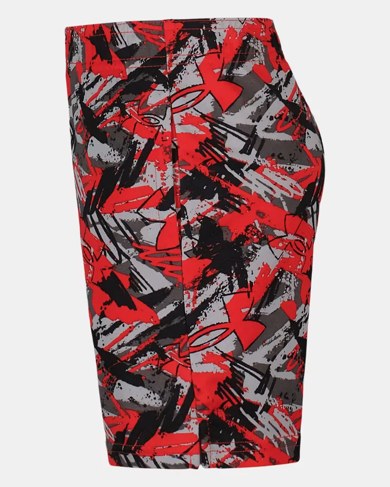 Шорты для мальчиков быстросохнущие влагоотводящие UA Printed Tech UnderArmour, Red — фото 4