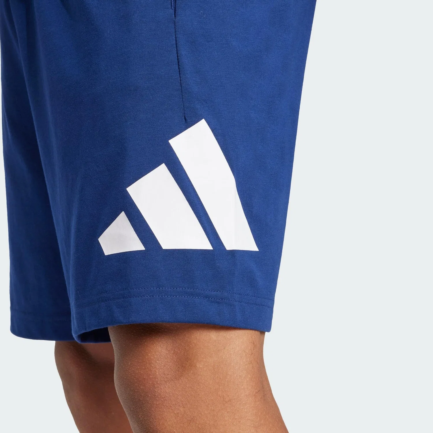 Мужские спортивные шорты с логотипом Essentials Big Logo Single Jersey Shorts Adidas, Dunkelblau Weiss — фото 4