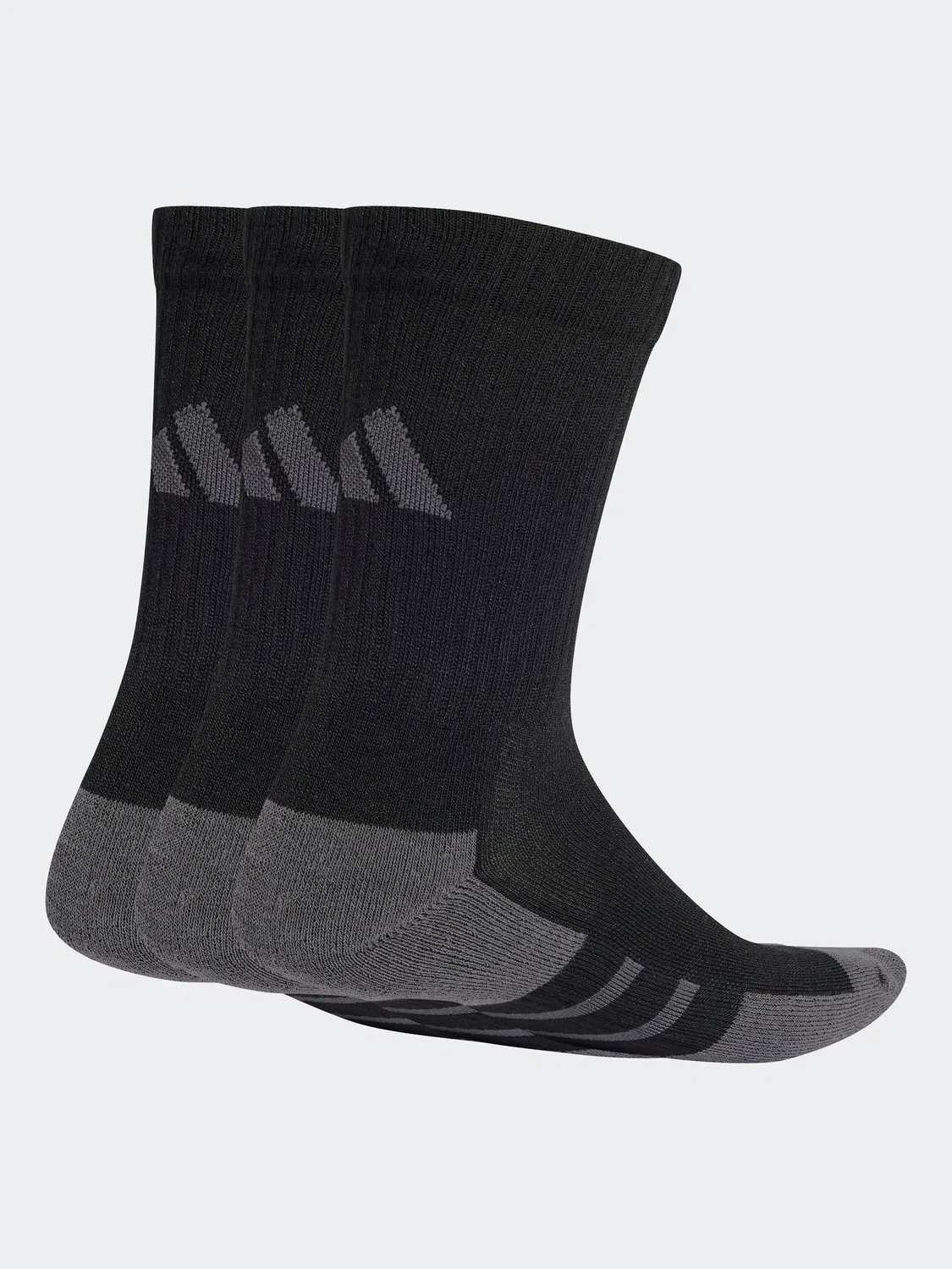 Носки тренировочные adidas Essentials Crew 3 пары, черный — фото 2