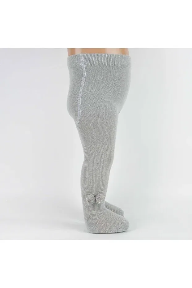Детские колготки для девочек хлопковые Leoni baby girl cotton pantyhose with accessories Katamino, Light Gray