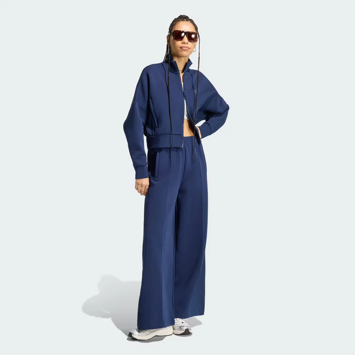 Женские спортивные брюки свободного кроя Spacer Trackpants Adidas Originals, темно-синий — фото 3