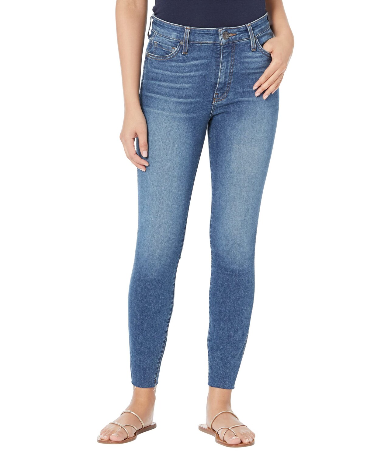 

Джинсы KUT from the Kloth, Connie High-Rise Fab Ab Ankle Skinny in Instigator