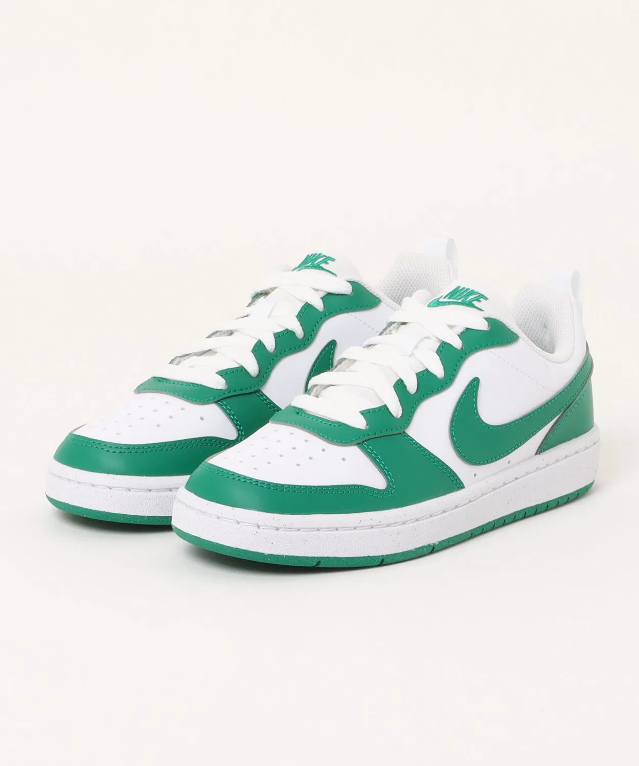 Детские кроссовки с низким профилем COURT BOROUGH LOW RECRAFT GS NIKE, White/Malachite