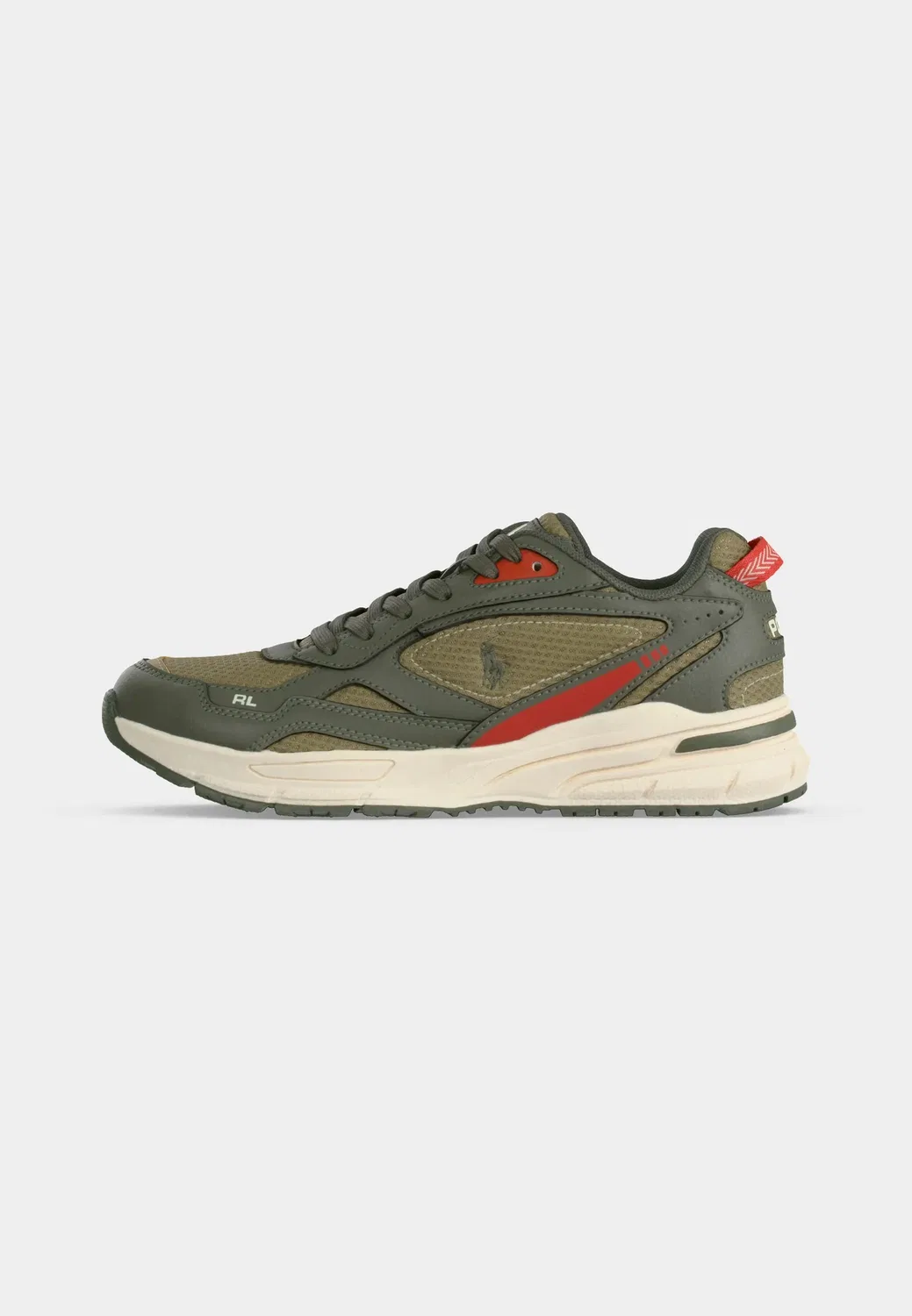 Кроссовки Trackster 275 Polo Ralph Lauren, Camel/Cruise Olive Smooth/Red/ Orange — фото 2