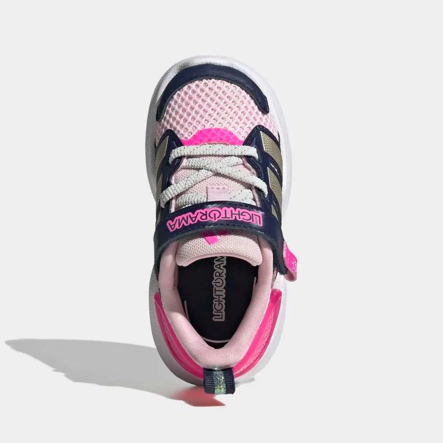 Детские кроссовки с принтом Lightorama Rnr El adidas, Розовый — фото 2