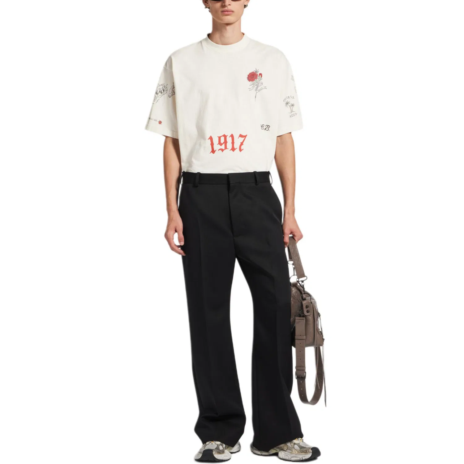 Футболка SS26 Regular Fit мужская Balenciaga, Ecru — фото 3