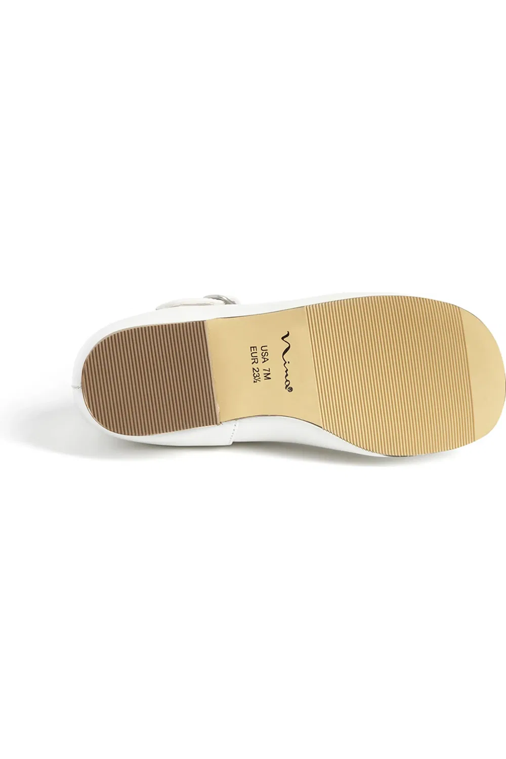 Детские туфли Мэри Джейн с круглым носком Bonnett Nina, White Leather — фото 3