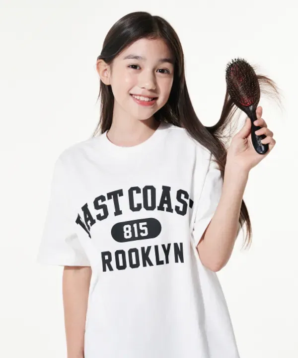 Футболка с коротким рукавом оверсайз Giant Fit Brooklyn, Takeasy Kids, офф-вайт — фото 3