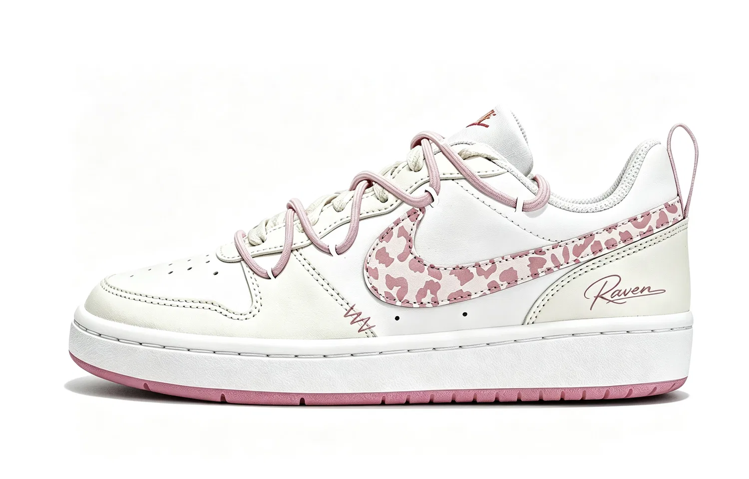 Детские скейтборд-кроссовки Nike Court Borough с низким верхом DV5456-111, цвет Beige Pink