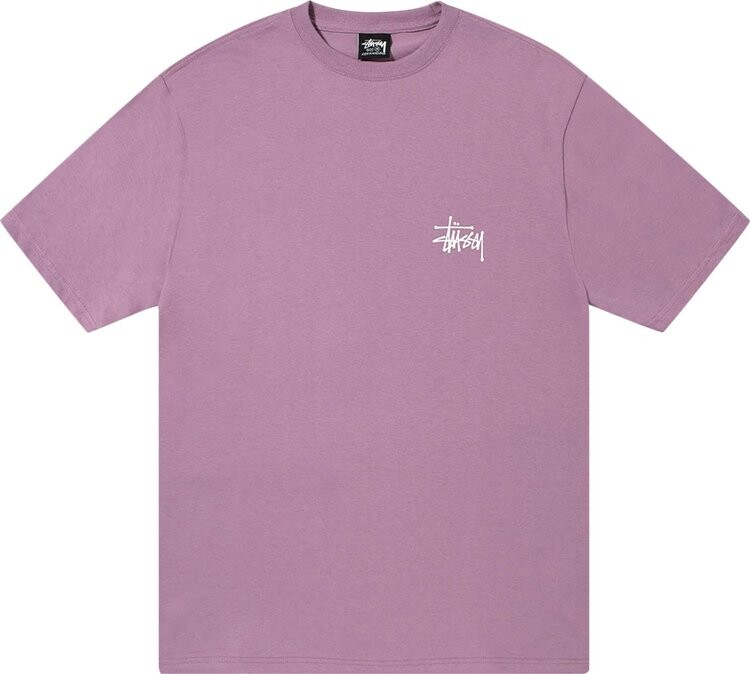 

Футболка Stussy Basic T-Shirt 'Orchid', фиолетовый