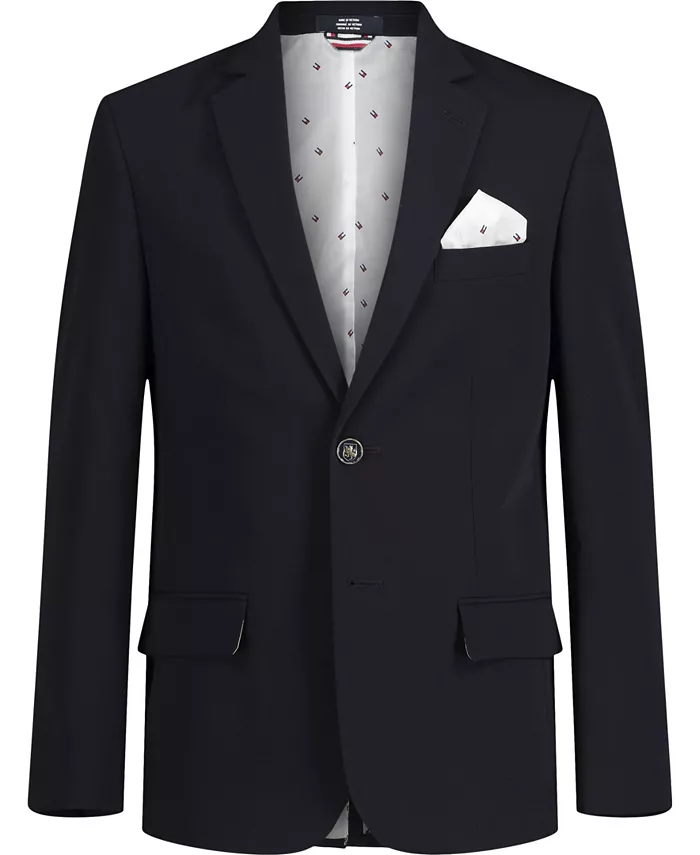 Блейзер Alexander Modern-Fit с двусторонним растяжением для старших мальчиков Tommy Hilfiger, синий — фото 2