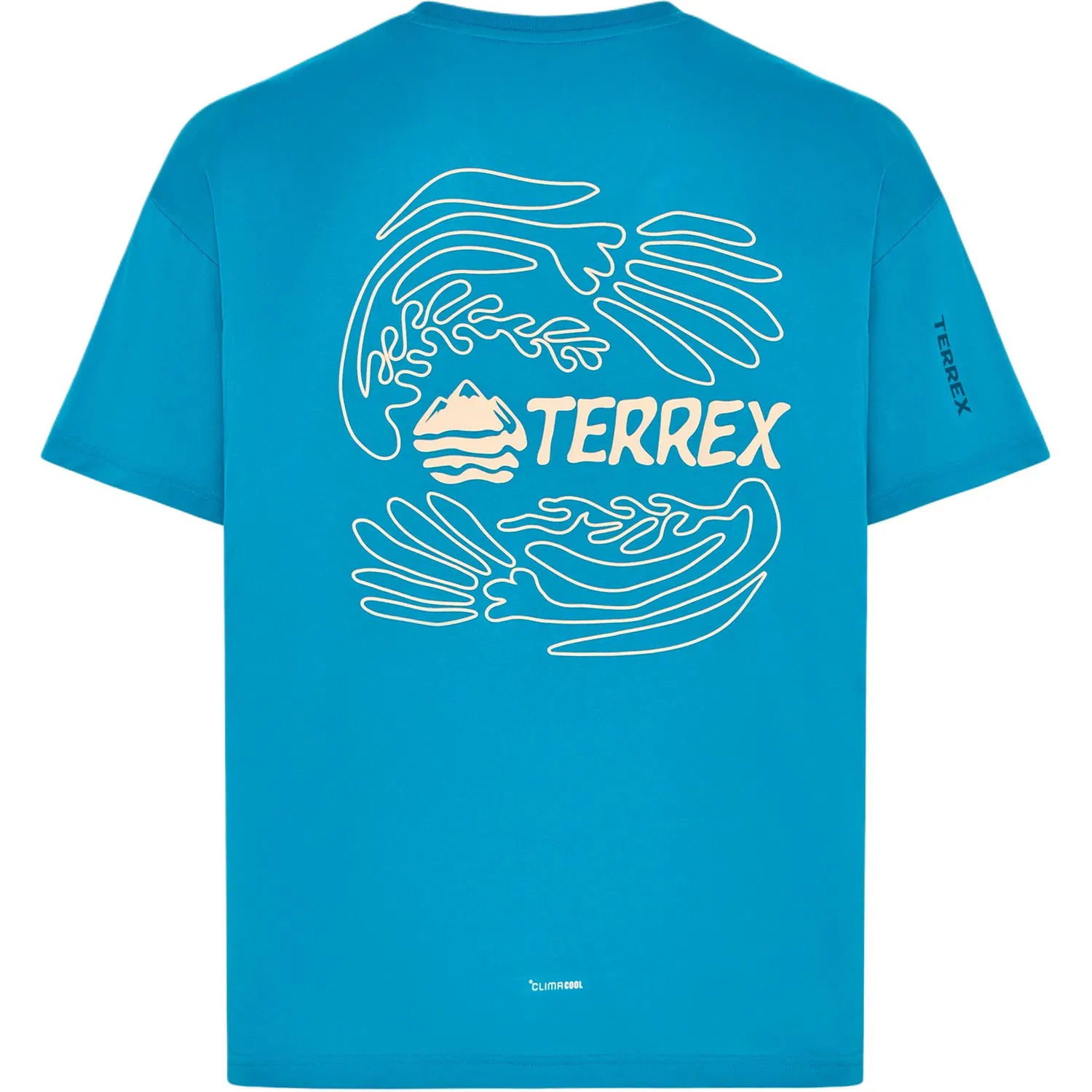 Футболка унисекс с круглым вырезом Terrex Adidas, Sea Blue — фото 3