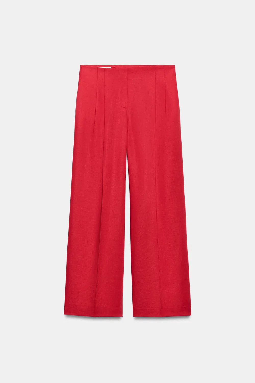 Прямые брюки из смеси льна ZARA, Red — фото 3