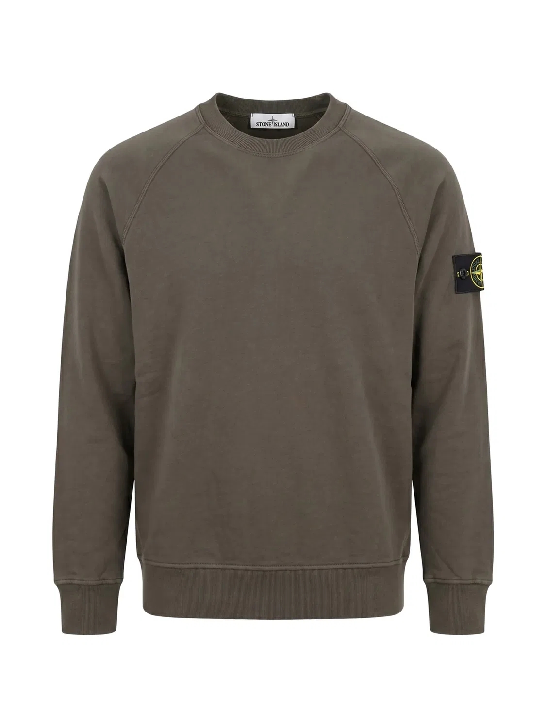 Stone Island Свитшот реглан с нашивкой, серый