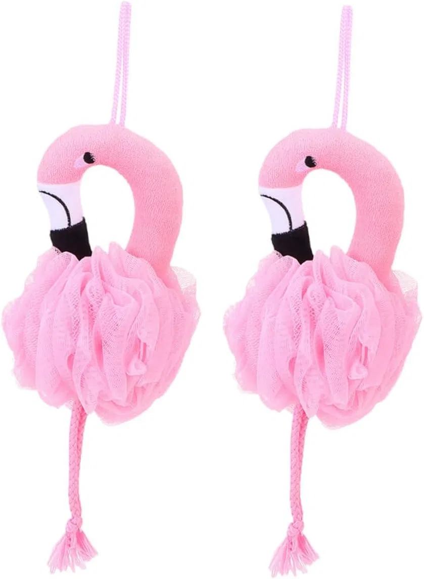 Мочалка для душа Flamingo, 10 шт, Baluue, Розовый — фото 4
