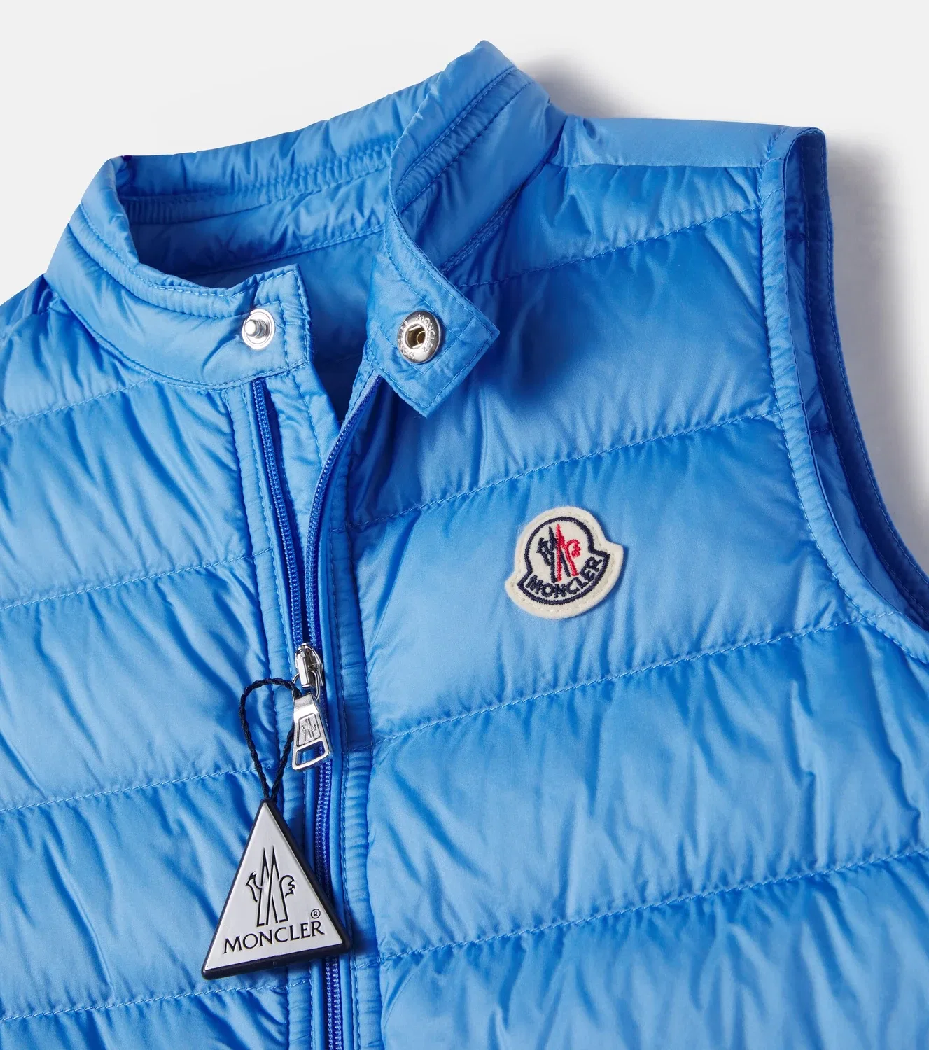 Жилет пуховый Gui Moncler Enfant, синий — фото 3