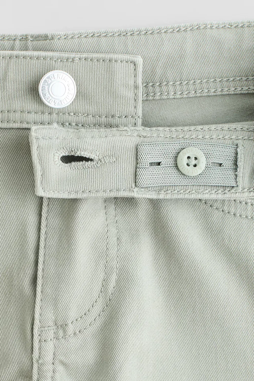 Комплект из 3 джинсовых шорт H&M, Helles Denimblau/Khakigrün — фото 2