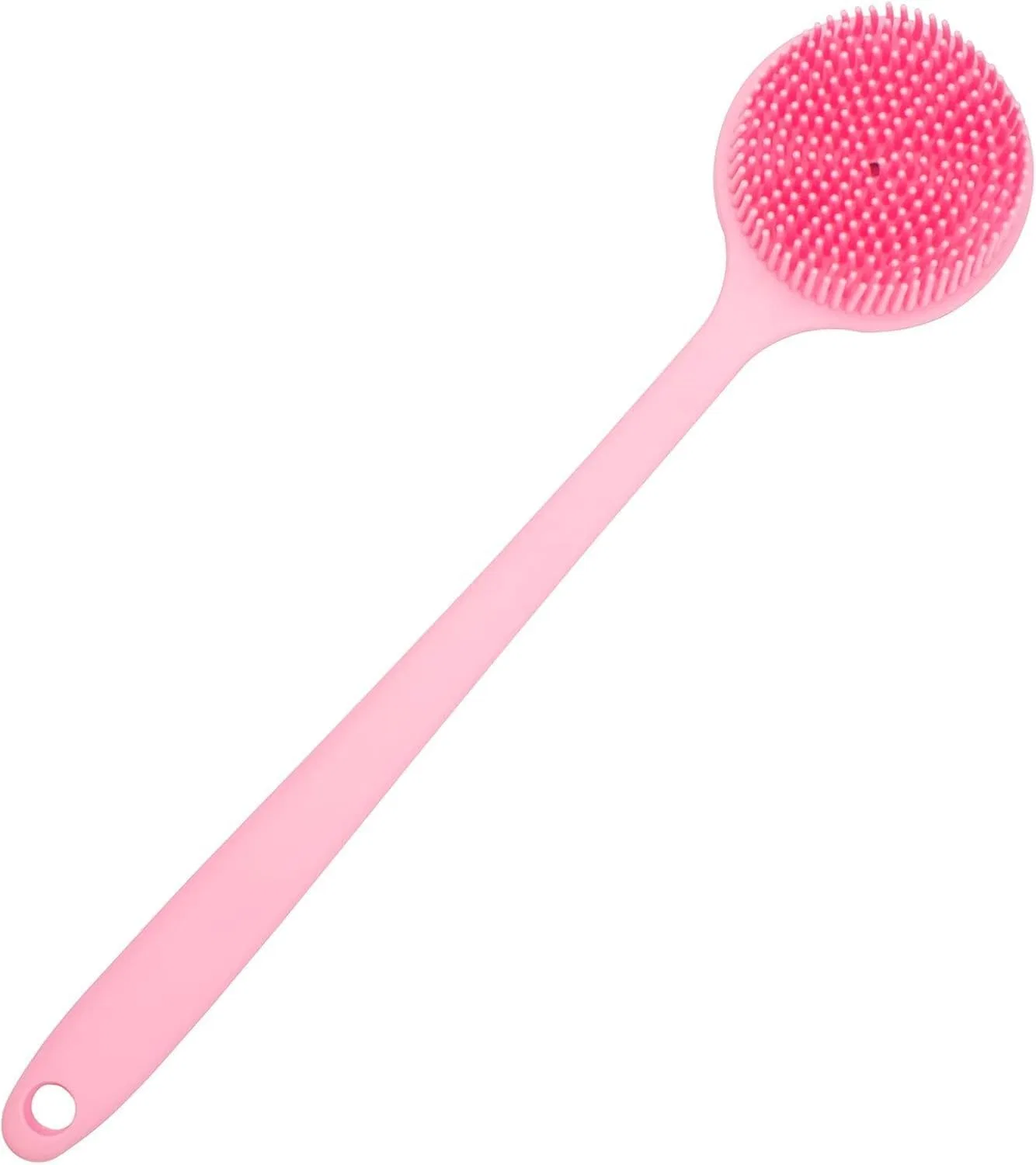 Щетка для душа с длинной ручкой, Silicone Back Scrubber, Generisch, 3 шт, 600 г, Rose — фото 4