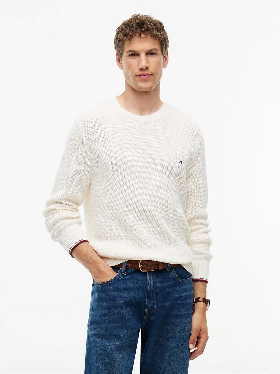 Свитер TOMMY HILFIGER светло-бежевого цвета — фото 2
