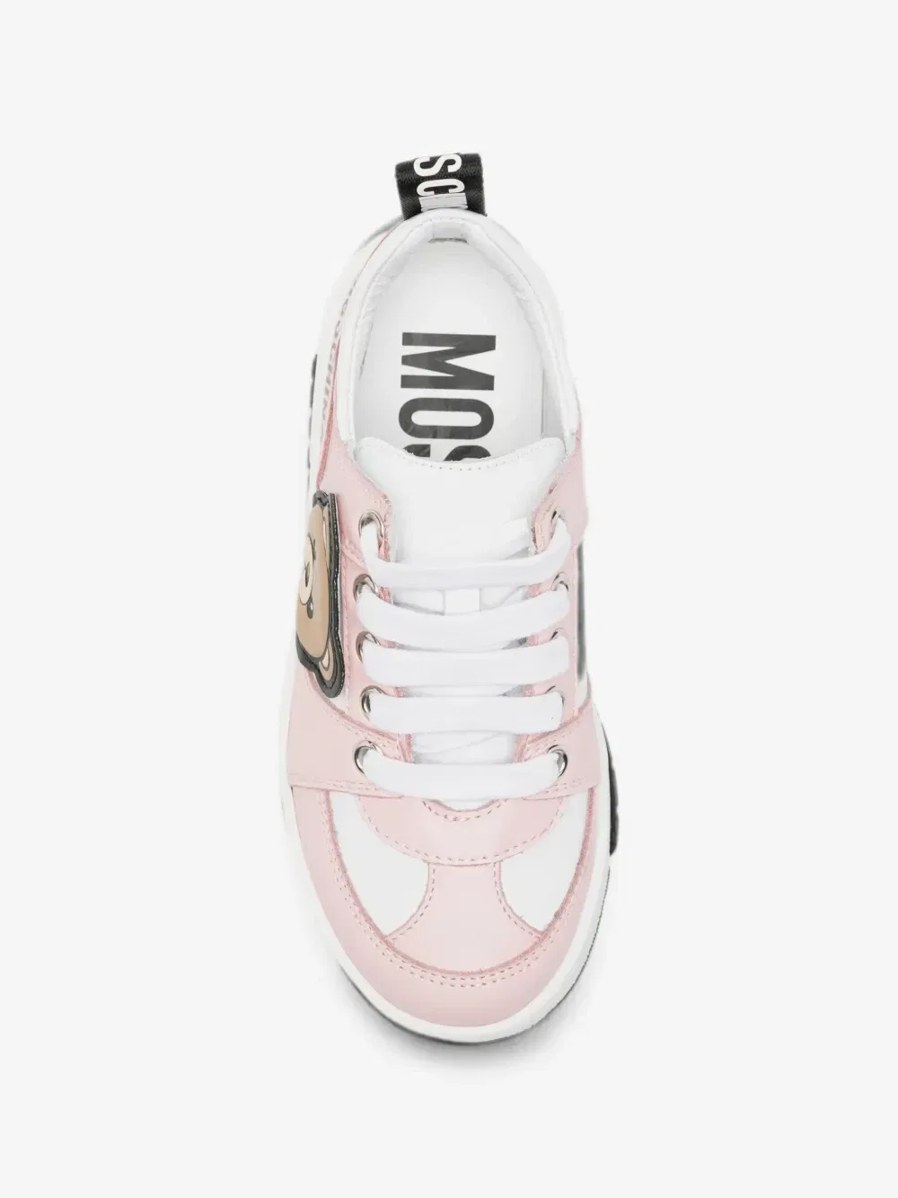 Кроссовки с нашивкой в виде плюшевого мишки Moschino Kids, розовый — фото 3