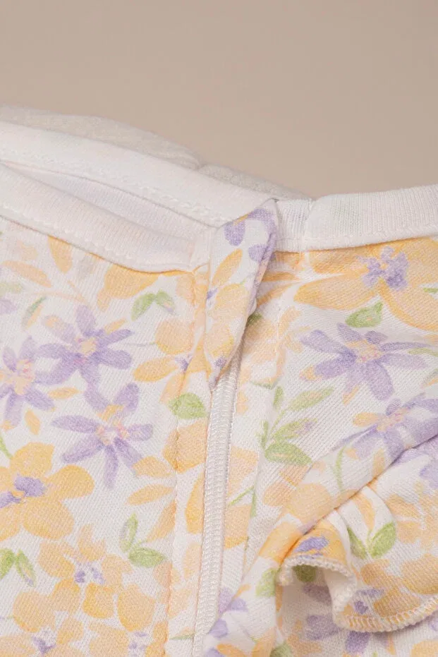 Детский комбинезон для девочек с принтом Basics Vauva, Yellow — фото 4
