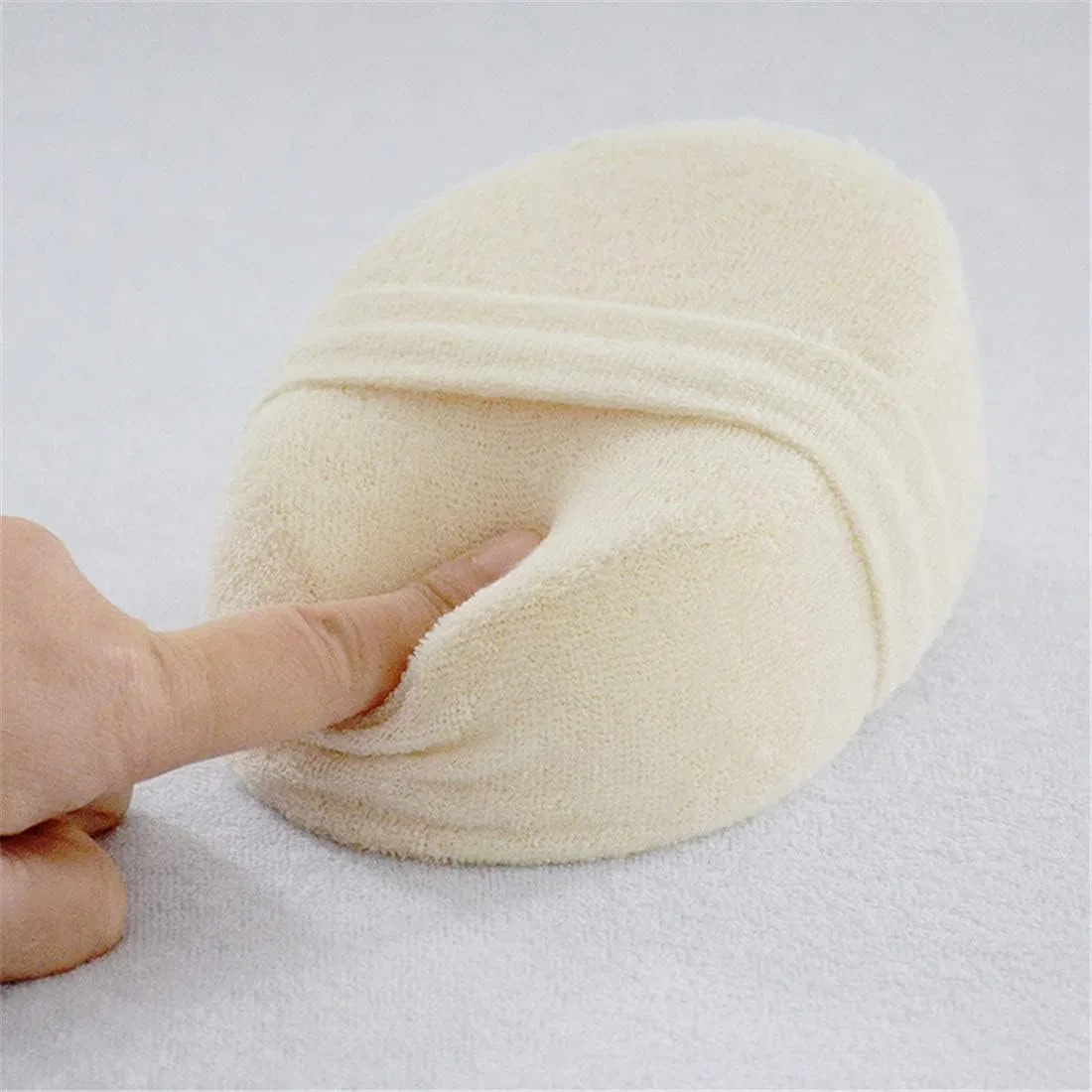 Мочалка для душа Body Sponge Massage Bus Shower Natural Loofah, Cotton, Beige Unbekannt — фото 2