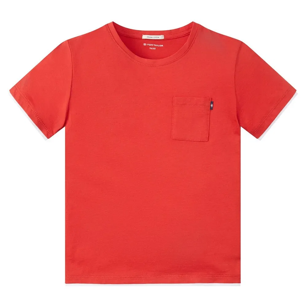 Детская футболка с коротким рукавом из органического хлопка Tom tailor, Red