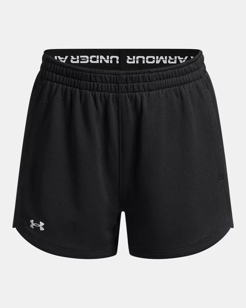 Шорты с длиной по внутреннему шву 6 см из дышащей двойной сетки UA Tech Mesh Play Up UnderArmour, Black/White